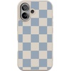 image:imageCasely iPhone 17 Pro Max Case  Seaside Stitch  Vintage Roses  Align SoftTouch Flexible Bumper Case  Compatible with MagSafeFit Check  Light Blue Checkerboard