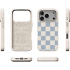 image:imageCasely iPhone 17 Pro Max Case  Seaside Stitch  Vintage Roses  Align SoftTouch Flexible Bumper Case  Compatible with MagSafeFit Check  Light Blue Checkerboard