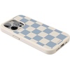 image:imageCasely iPhone 17 Pro Max Case  Seaside Stitch  Vintage Roses  Align SoftTouch Flexible Bumper Case  Compatible with MagSafeFit Check  Light Blue Checkerboard