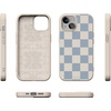 image:imageCasely iPhone 17 Pro Max Case  Seaside Stitch  Vintage Roses  Align SoftTouch Flexible Bumper Case  Compatible with MagSafeFit Check  Light Blue Checkerboard