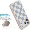 image:imageCasely iPhone 17 Pro Max Case  Seaside Stitch  Vintage Roses  Align SoftTouch Flexible Bumper Case  Compatible with MagSafeFit Check  Light Blue Checkerboard