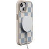 image:imageCasely iPhone 17 Pro Max Case  Seaside Stitch  Vintage Roses  Align SoftTouch Flexible Bumper Case  Compatible with MagSafeFit Check  Light Blue Checkerboard