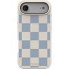 image:imageCasely iPhone 17 Pro Max Case  Seaside Stitch  Vintage Roses  Align SoftTouch Flexible Bumper Case  Compatible with MagSafeFit Check  Light Blue Checkerboard