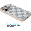 image:imageCasely iPhone 17 Pro Max Case  Seaside Stitch  Vintage Roses  Align SoftTouch Flexible Bumper Case  Compatible with MagSafeFit Check  Light Blue Checkerboard