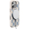 image:imageCasely iPhone 17 Pro Max Case  Seaside Stitch  Vintage Roses  Align SoftTouch Flexible Bumper Case  Compatible with MagSafeFit Check  Light Blue Checkerboard