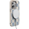 image:imageCasely iPhone 17 Pro Max Case  Seaside Stitch  Vintage Roses  Align SoftTouch Flexible Bumper Case  Compatible with MagSafeFit Check  Light Blue Checkerboard