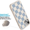 image:imageCasely iPhone 17 Pro Max Case  Seaside Stitch  Vintage Roses  Align SoftTouch Flexible Bumper Case  Compatible with MagSafeFit Check  Light Blue Checkerboard