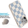 image:imageCasely iPhone 17 Pro Max Case  Seaside Stitch  Vintage Roses  Align SoftTouch Flexible Bumper Case  Compatible with MagSafeFit Check  Light Blue Checkerboard