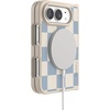 image:imageCasely iPhone 17 Pro Max Case  Seaside Stitch  Vintage Roses  Align SoftTouch Flexible Bumper Case  Compatible with MagSafeFit Check  Light Blue Checkerboard