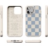 image:imageCasely iPhone 17 Pro Max Case  Seaside Stitch  Vintage Roses  Align SoftTouch Flexible Bumper Case  Compatible with MagSafeFit Check  Light Blue Checkerboard