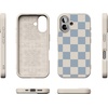 image:imageCasely iPhone 17 Pro Max Case  Seaside Stitch  Vintage Roses  Align SoftTouch Flexible Bumper Case  Compatible with MagSafeFit Check  Light Blue Checkerboard