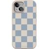 image:imageCasely iPhone 17 Pro Max Case  Seaside Stitch  Vintage Roses  Align SoftTouch Flexible Bumper Case  Compatible with MagSafeFit Check  Light Blue Checkerboard