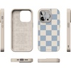 image:imageCasely iPhone 17 Pro Max Case  Seaside Stitch  Vintage Roses  Align SoftTouch Flexible Bumper Case  Compatible with MagSafeFit Check  Light Blue Checkerboard