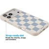 image:imageCasely iPhone 17 Pro Max Case  Seaside Stitch  Vintage Roses  Align SoftTouch Flexible Bumper Case  Compatible with MagSafeFit Check  Light Blue Checkerboard