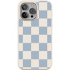 image:imageCasely iPhone 17 Pro Max Case  Seaside Stitch  Vintage Roses  Align SoftTouch Flexible Bumper Case  Compatible with MagSafeFit Check  Light Blue Checkerboard