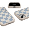 image:imageCasely iPhone 17 Pro Max Case  Seaside Stitch  Vintage Roses  Align SoftTouch Flexible Bumper Case  Compatible with MagSafeFit Check  Light Blue Checkerboard