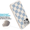 image:imageCasely iPhone 17 Pro Max Case  Seaside Stitch  Vintage Roses  Align SoftTouch Flexible Bumper Case  Compatible with MagSafeFit Check  Light Blue Checkerboard