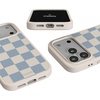 image:imageCasely iPhone 17 Pro Max Case  Seaside Stitch  Vintage Roses  Align SoftTouch Flexible Bumper Case  Compatible with MagSafeFit Check  Light Blue Checkerboard