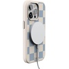 image:imageCasely iPhone 17 Pro Max Case  Seaside Stitch  Vintage Roses  Align SoftTouch Flexible Bumper Case  Compatible with MagSafeFit Check  Light Blue Checkerboard