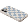 image:imageCasely iPhone 17 Pro Max Case  Seaside Stitch  Vintage Roses  Align SoftTouch Flexible Bumper Case  Compatible with MagSafeFit Check  Light Blue Checkerboard