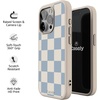 image:imageCasely iPhone 17 Pro Max Case  Seaside Stitch  Vintage Roses  Align SoftTouch Flexible Bumper Case  Compatible with MagSafeFit Check  Light Blue Checkerboard