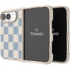 image:imageCasely iPhone 17 Pro Max Case  Seaside Stitch  Vintage Roses  Align SoftTouch Flexible Bumper Case  Compatible with MagSafeFit Check  Light Blue Checkerboard