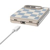 image:imageCasely iPhone 17 Pro Max Case  Seaside Stitch  Vintage Roses  Align SoftTouch Flexible Bumper Case  Compatible with MagSafeFit Check  Light Blue Checkerboard