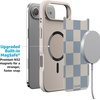 image:imageCasely iPhone 17 Pro Max Case  Seaside Stitch  Vintage Roses  Align SoftTouch Flexible Bumper Case  Compatible with MagSafeFit Check  Light Blue Checkerboard