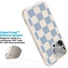 image:imageCasely iPhone 17 Pro Max Case  Seaside Stitch  Vintage Roses  Align SoftTouch Flexible Bumper Case  Compatible with MagSafeFit Check  Light Blue Checkerboard