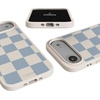 image:imageCasely iPhone 17 Pro Max Case  Seaside Stitch  Vintage Roses  Align SoftTouch Flexible Bumper Case  Compatible with MagSafeFit Check  Light Blue Checkerboard
