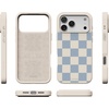 image:imageCasely iPhone 17 Pro Max Case  Seaside Stitch  Vintage Roses  Align SoftTouch Flexible Bumper Case  Compatible with MagSafeFit Check  Light Blue Checkerboard