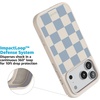 image:imageCasely iPhone 17 Pro Max Case  Seaside Stitch  Vintage Roses  Align SoftTouch Flexible Bumper Case  Compatible with MagSafeFit Check  Light Blue Checkerboard