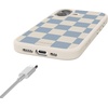 image:imageCasely iPhone 17 Pro Max Case  Seaside Stitch  Vintage Roses  Align SoftTouch Flexible Bumper Case  Compatible with MagSafeFit Check  Light Blue Checkerboard