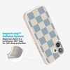 image:imageCasely iPhone 17 Pro Max Case  Seaside Stitch  Vintage Roses  Align SoftTouch Flexible Bumper Case  Compatible with MagSafeFit Check  Light Blue Checkerboard