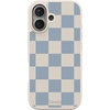 image:imageCasely iPhone 17 Pro Max Case  Seaside Stitch  Vintage Roses  Align SoftTouch Flexible Bumper Case  Compatible with MagSafeFit Check  Light Blue Checkerboard
