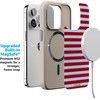image:imageCasely iPhone 17 Pro Max Case  Seaside Stitch  Vintage Roses  Align SoftTouch Flexible Bumper Case  Compatible with MagSafeHarbor Stripe  Dockside