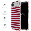 image:imageCasely iPhone 17 Pro Max Case  Seaside Stitch  Vintage Roses  Align SoftTouch Flexible Bumper Case  Compatible with MagSafeHarbor Stripe  Dockside