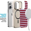 image:imageCasely iPhone 17 Pro Max Case  Seaside Stitch  Vintage Roses  Align SoftTouch Flexible Bumper Case  Compatible with MagSafeHarbor Stripe  Dockside