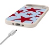 image:imageCasely iPhone 17 Pro Max Case  Seaside Stitch  Vintage Roses  Align SoftTouch Flexible Bumper Case  Compatible with MagSafeStars Align  Blue  Red Stars