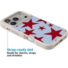 image:imageCasely iPhone 17 Pro Max Case  Seaside Stitch  Vintage Roses  Align SoftTouch Flexible Bumper Case  Compatible with MagSafeStars Align  Blue  Red Stars