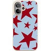 image:imageCasely iPhone 17 Pro Max Case  Seaside Stitch  Vintage Roses  Align SoftTouch Flexible Bumper Case  Compatible with MagSafeStars Align  Blue  Red Stars