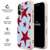 image:imageCasely iPhone 17 Pro Max Case  Seaside Stitch  Vintage Roses  Align SoftTouch Flexible Bumper Case  Compatible with MagSafeStars Align  Blue  Red Stars