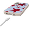 image:imageCasely iPhone 17 Pro Max Case  Seaside Stitch  Vintage Roses  Align SoftTouch Flexible Bumper Case  Compatible with MagSafeStars Align  Blue  Red Stars