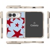 image:imageCasely iPhone 17 Pro Max Case  Seaside Stitch  Vintage Roses  Align SoftTouch Flexible Bumper Case  Compatible with MagSafeStars Align  Blue  Red Stars