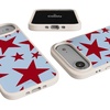 image:imageCasely iPhone 17 Pro Max Case  Seaside Stitch  Vintage Roses  Align SoftTouch Flexible Bumper Case  Compatible with MagSafeStars Align  Blue  Red Stars