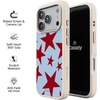 image:imageCasely iPhone 17 Pro Max Case  Seaside Stitch  Vintage Roses  Align SoftTouch Flexible Bumper Case  Compatible with MagSafeStars Align  Blue  Red Stars