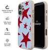 image:imageCasely iPhone 17 Pro Max Case  Seaside Stitch  Vintage Roses  Align SoftTouch Flexible Bumper Case  Compatible with MagSafeStars Align  Blue  Red Stars