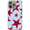 image:imageCasely iPhone 17 Pro Max Case  Seaside Stitch  Vintage Roses  Align SoftTouch Flexible Bumper Case  Compatible with MagSafeStars Align  Blue  Red Stars