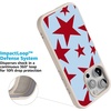 image:imageCasely iPhone 17 Pro Max Case  Seaside Stitch  Vintage Roses  Align SoftTouch Flexible Bumper Case  Compatible with MagSafeStars Align  Blue  Red Stars