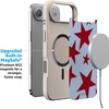 image:imageCasely iPhone 17 Pro Max Case  Seaside Stitch  Vintage Roses  Align SoftTouch Flexible Bumper Case  Compatible with MagSafeStars Align  Blue  Red Stars
